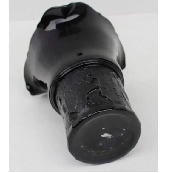 Vintage LE Smith Black Amethyst Dancing Nymphs Tri-Corner Vase Depression Glass - Picture 3 of 4